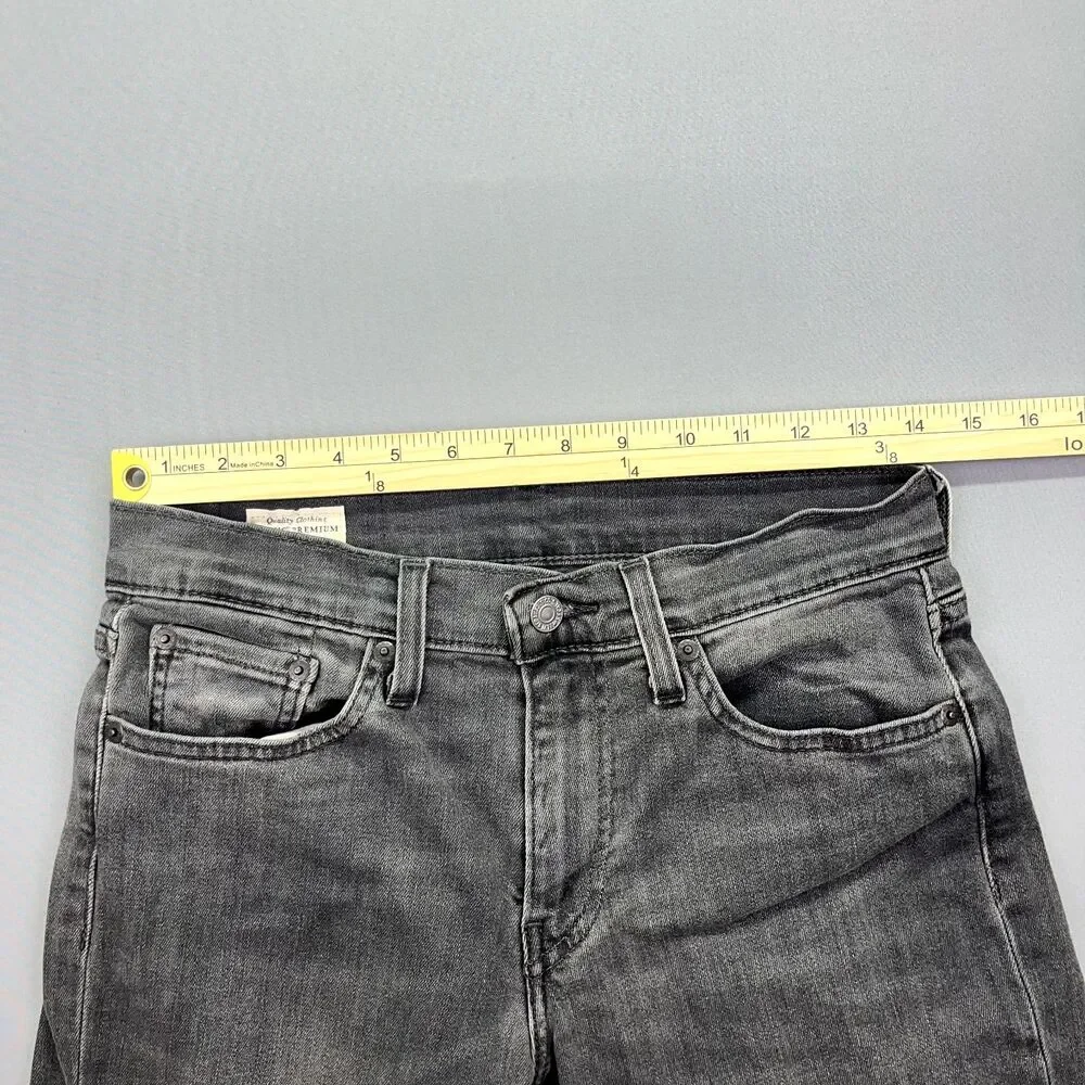 Levi's Premium‎ 511 Slim Fit Jeans Stretch Gray/Black Men's Tag Size 29x30 Fade
